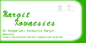 margit kovacsics business card